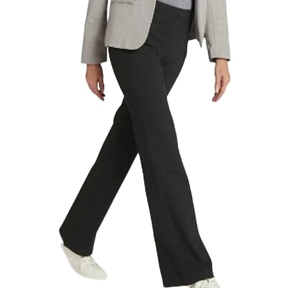 Betabrand Classic Dress Pant Yoga Pant Boot-cut Stretch Pull On Charcoal L Long